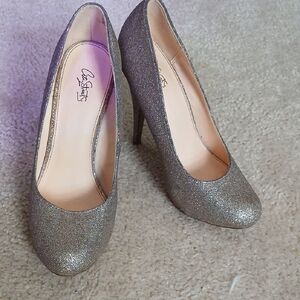 City Streets Glittery Heels in Silver